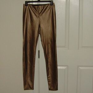 LYSSE Metallic Leatherette Stretch Leggings/Pants (S)